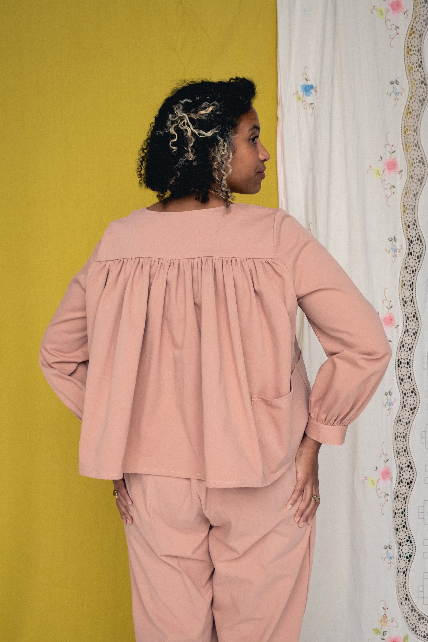 Paloma Smock Top Bisque