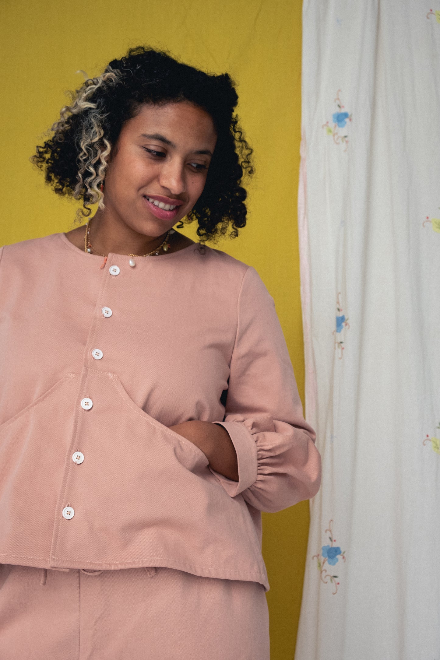 Paloma Smock Top Bisque