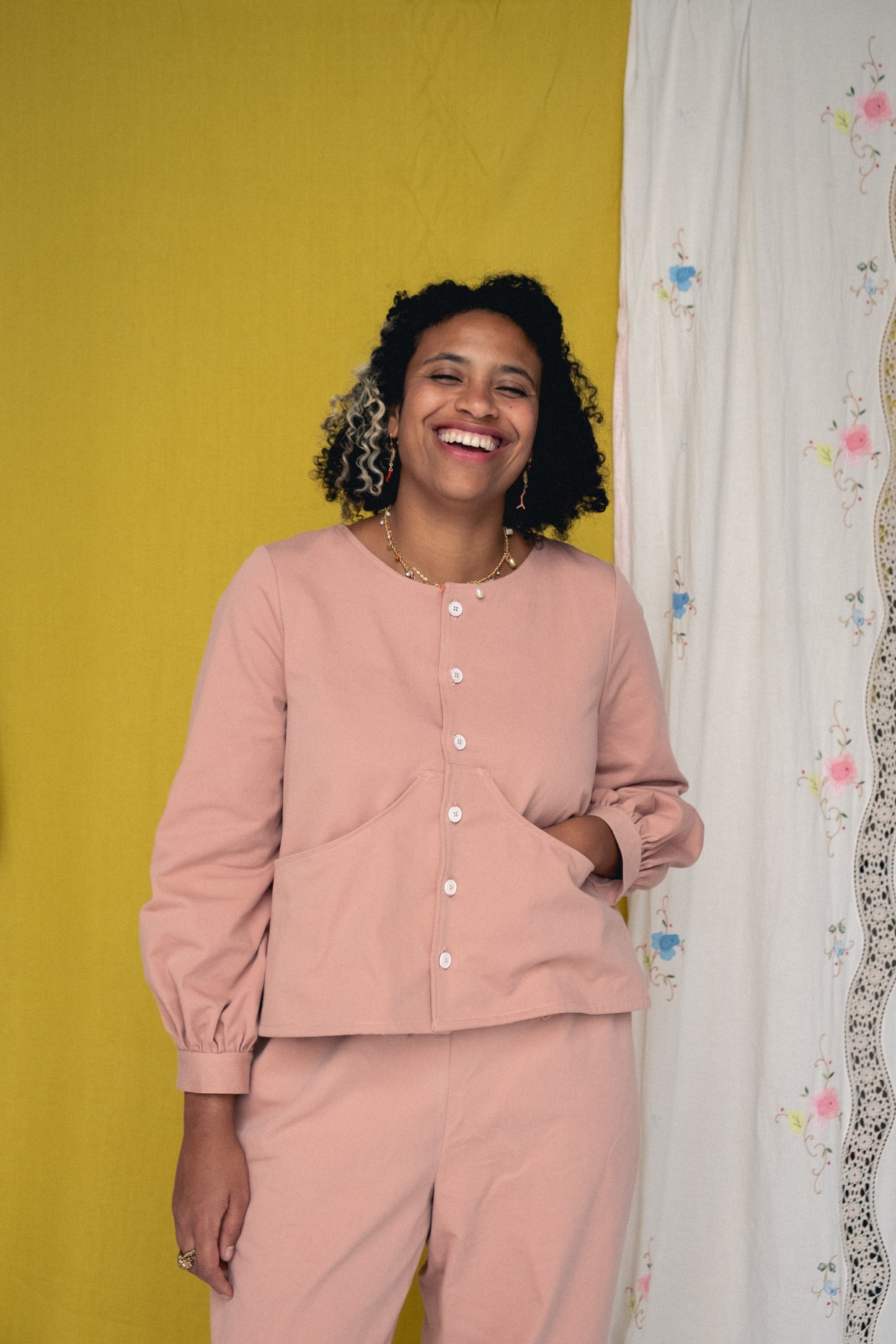 Paloma Smock Top Bisque