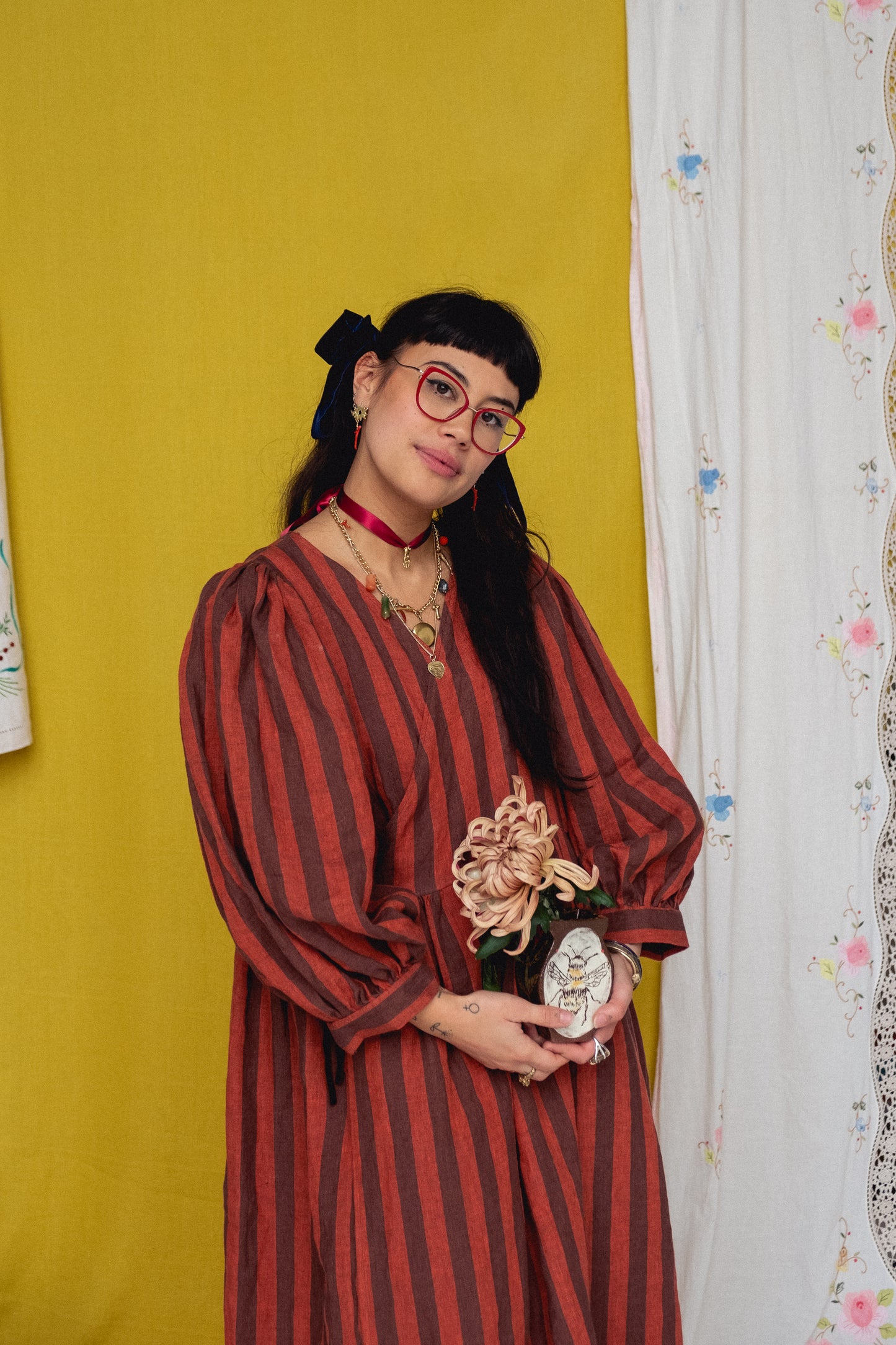 Cloud 9 Dress Cacao Stripe