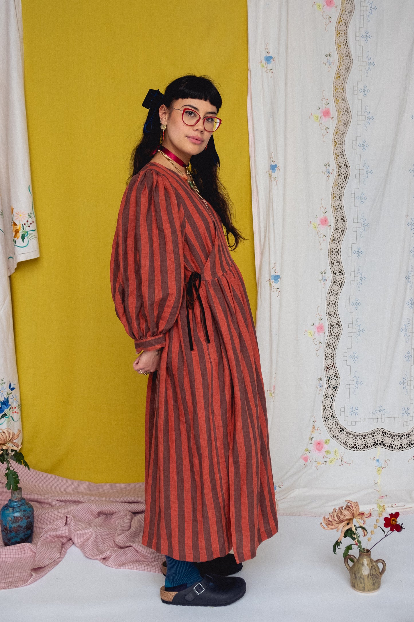 Cloud 9 Dress Cacao Stripe