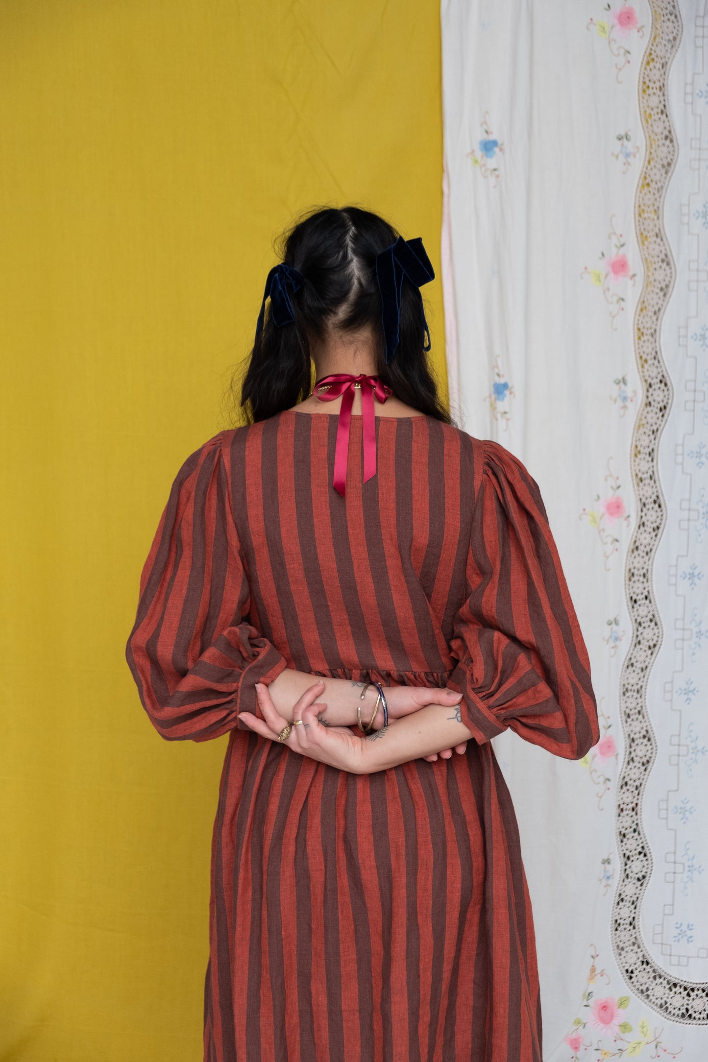 Cloud 9 Dress Cacao Stripe