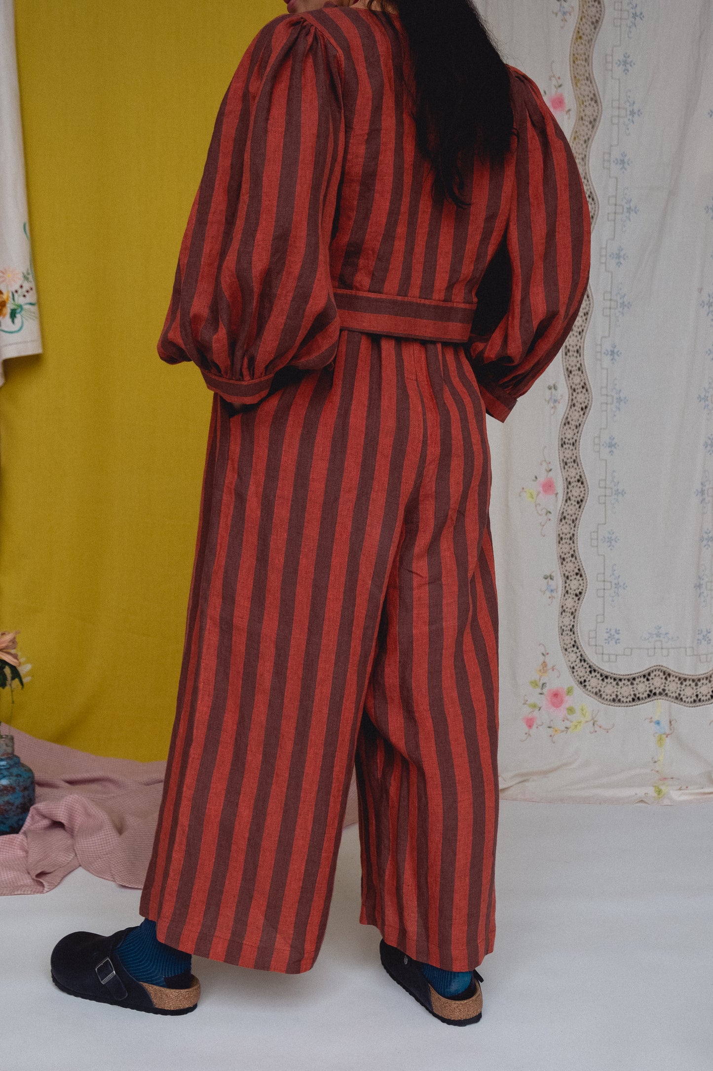 Rebecca Trousers Cacao Stripe