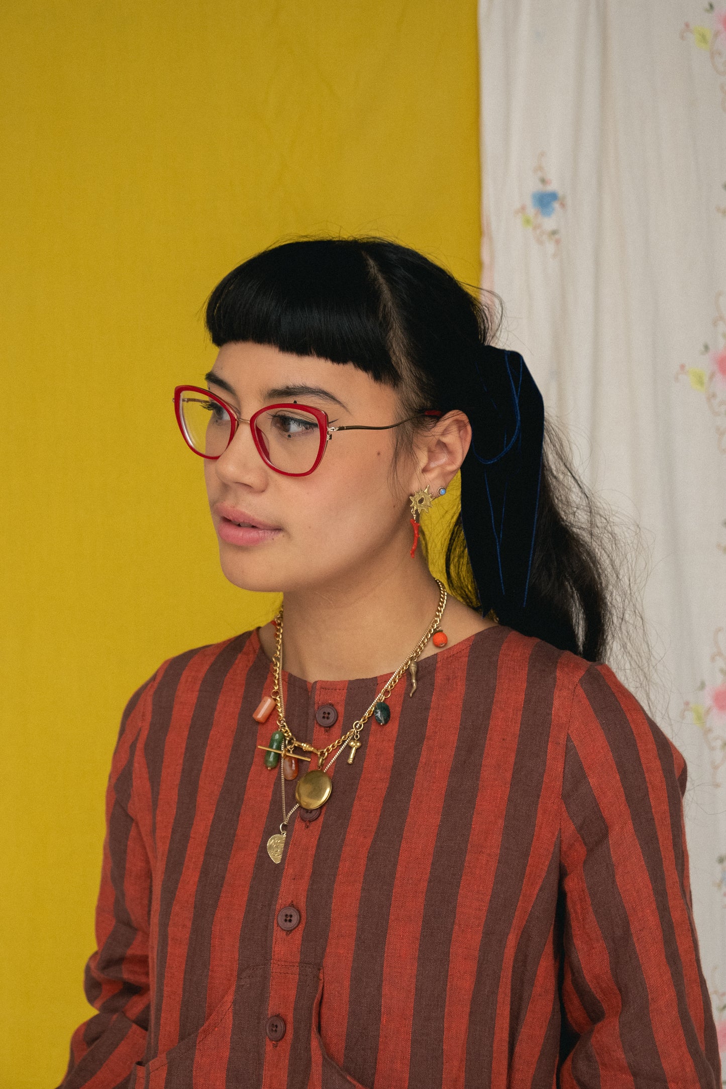 Paloma Smock Top Cacao Stripe
