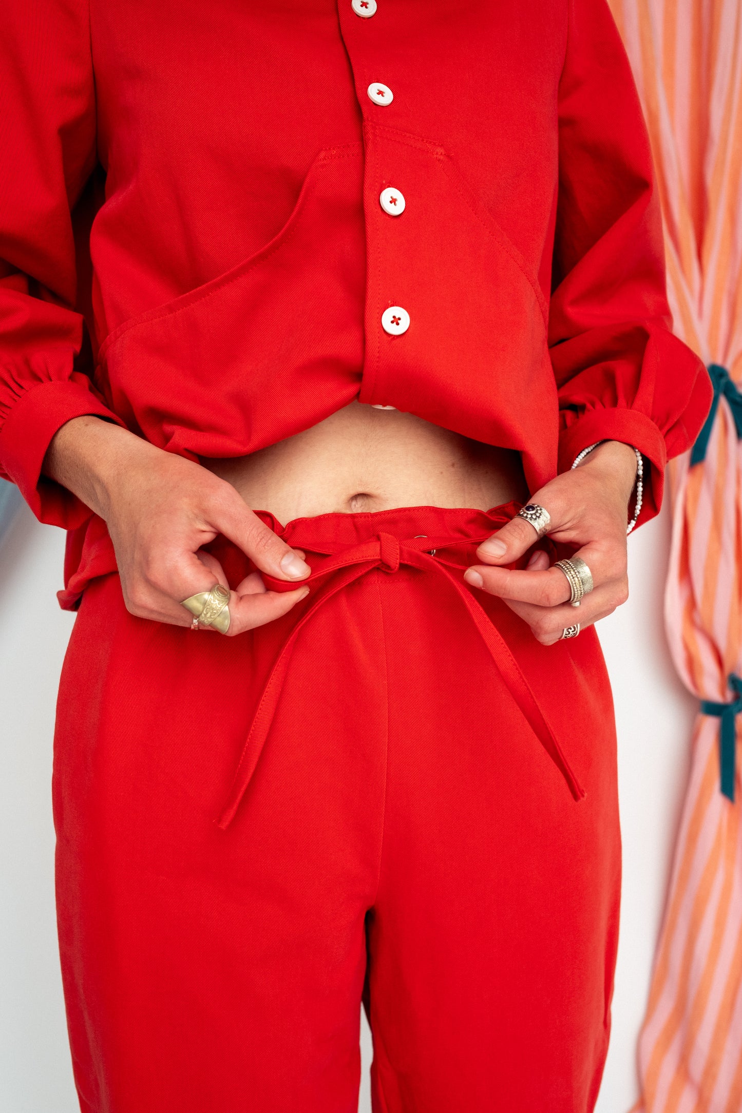 Ready To Ship - Roberta Slacks Capsicum, Size M