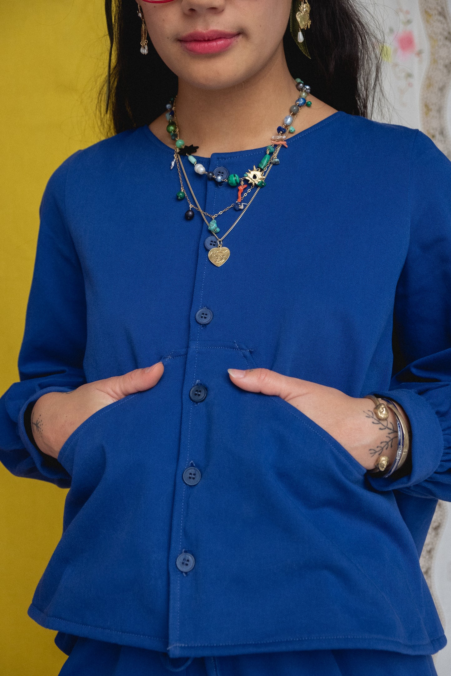 Paloma Smock Top Cornflower