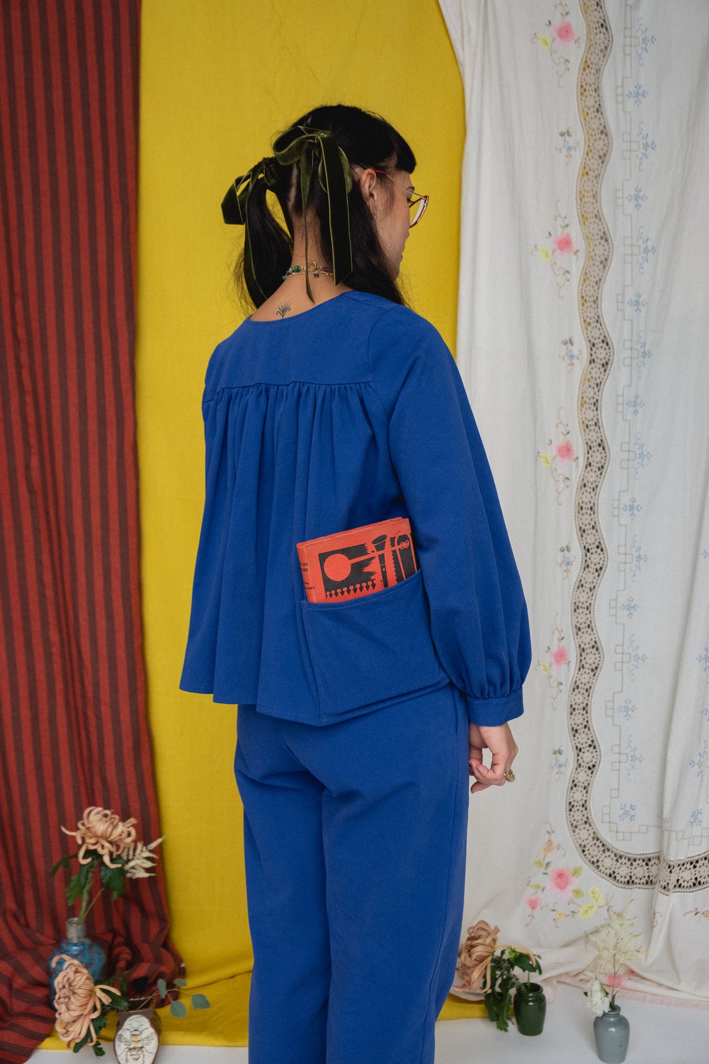 Paloma Smock Top Cornflower