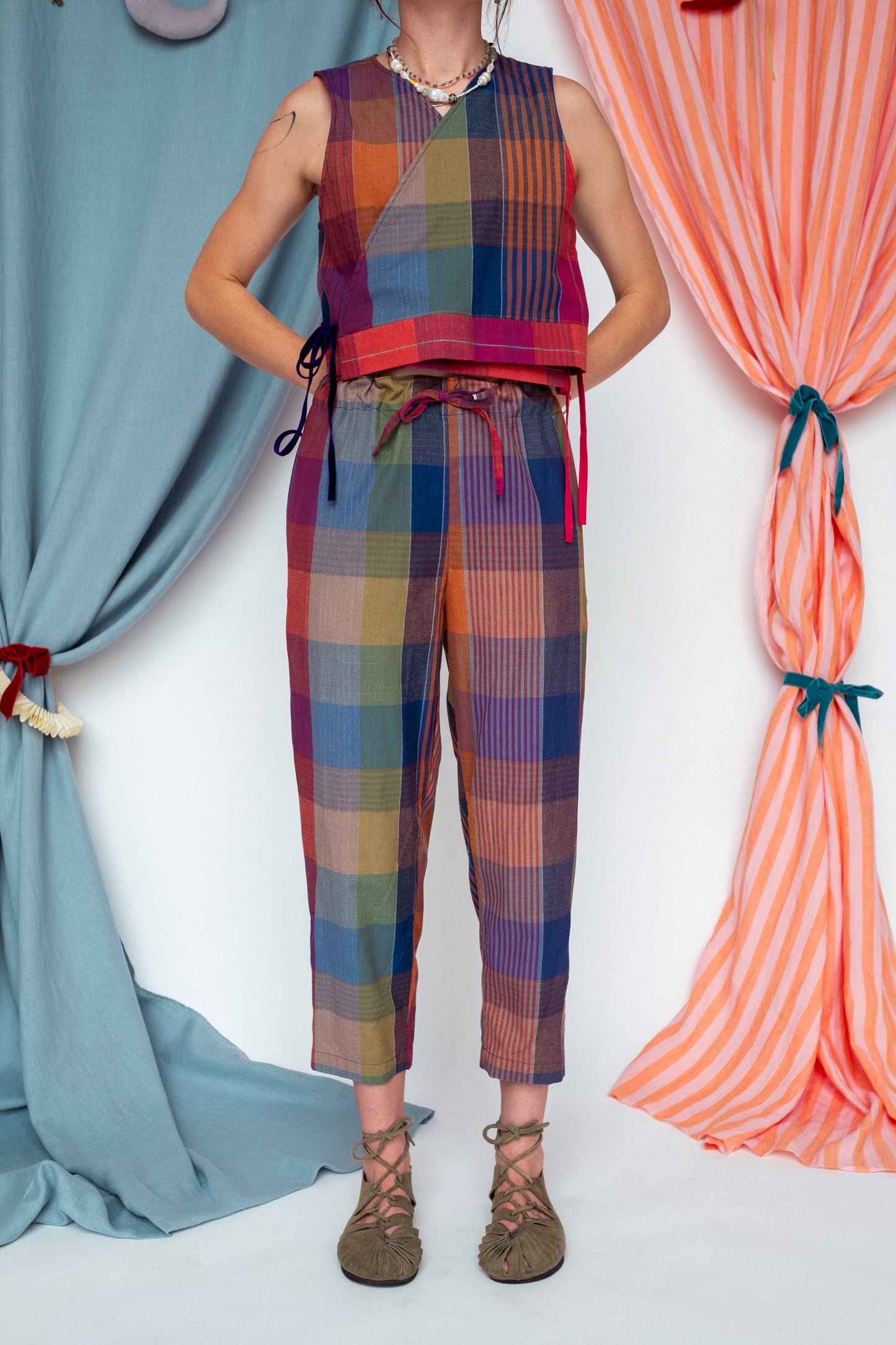 Ready to Ship - Roberta Slacks Dream Check, Size XXL