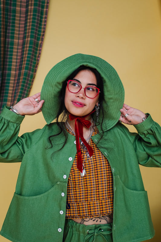 Tapuh x Cat O'Brien Sun Bonnet - Peashoot Denim