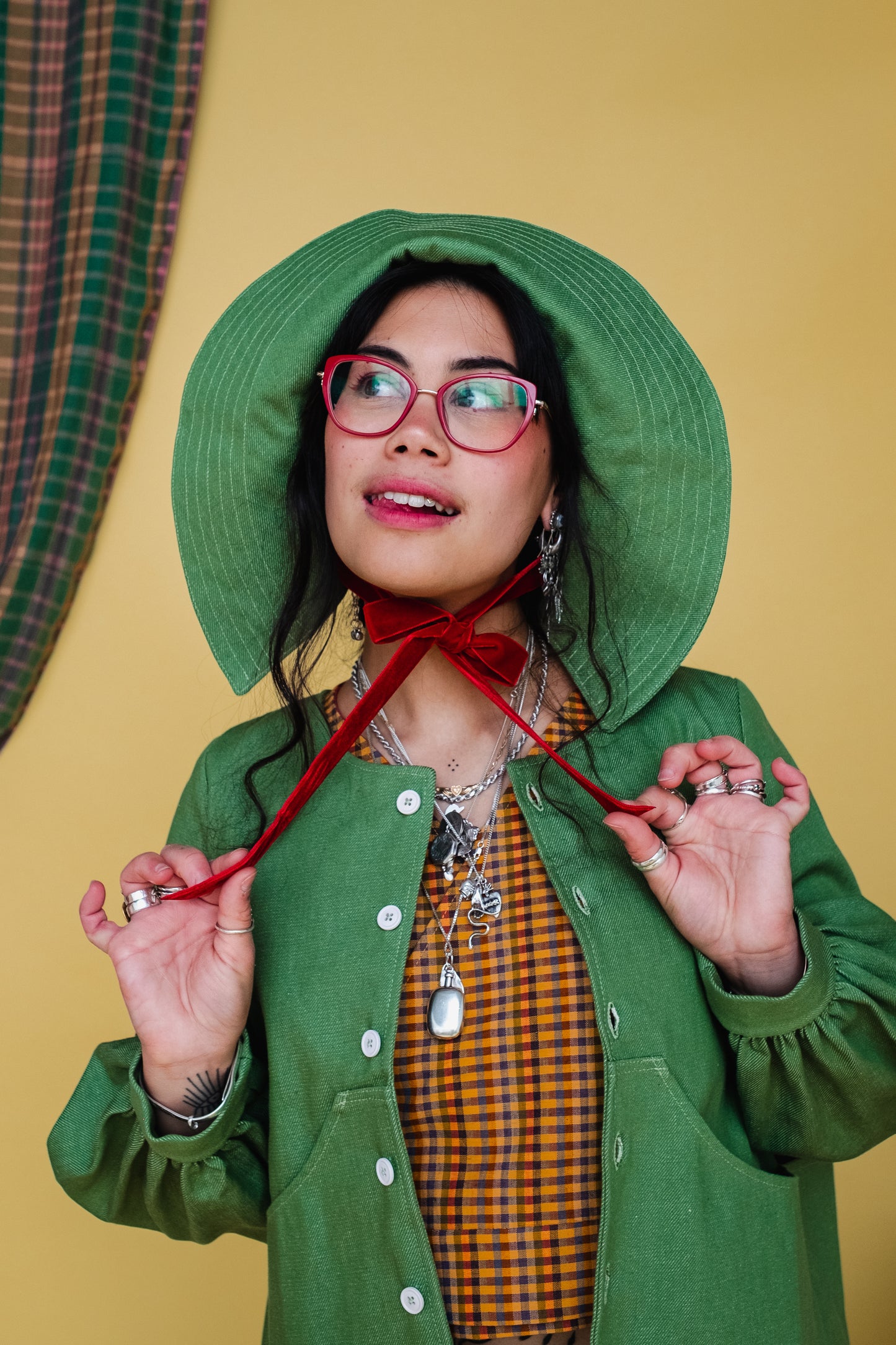 Tapuh x Cat O'Brien Sun Bonnet - Peashoot Denim