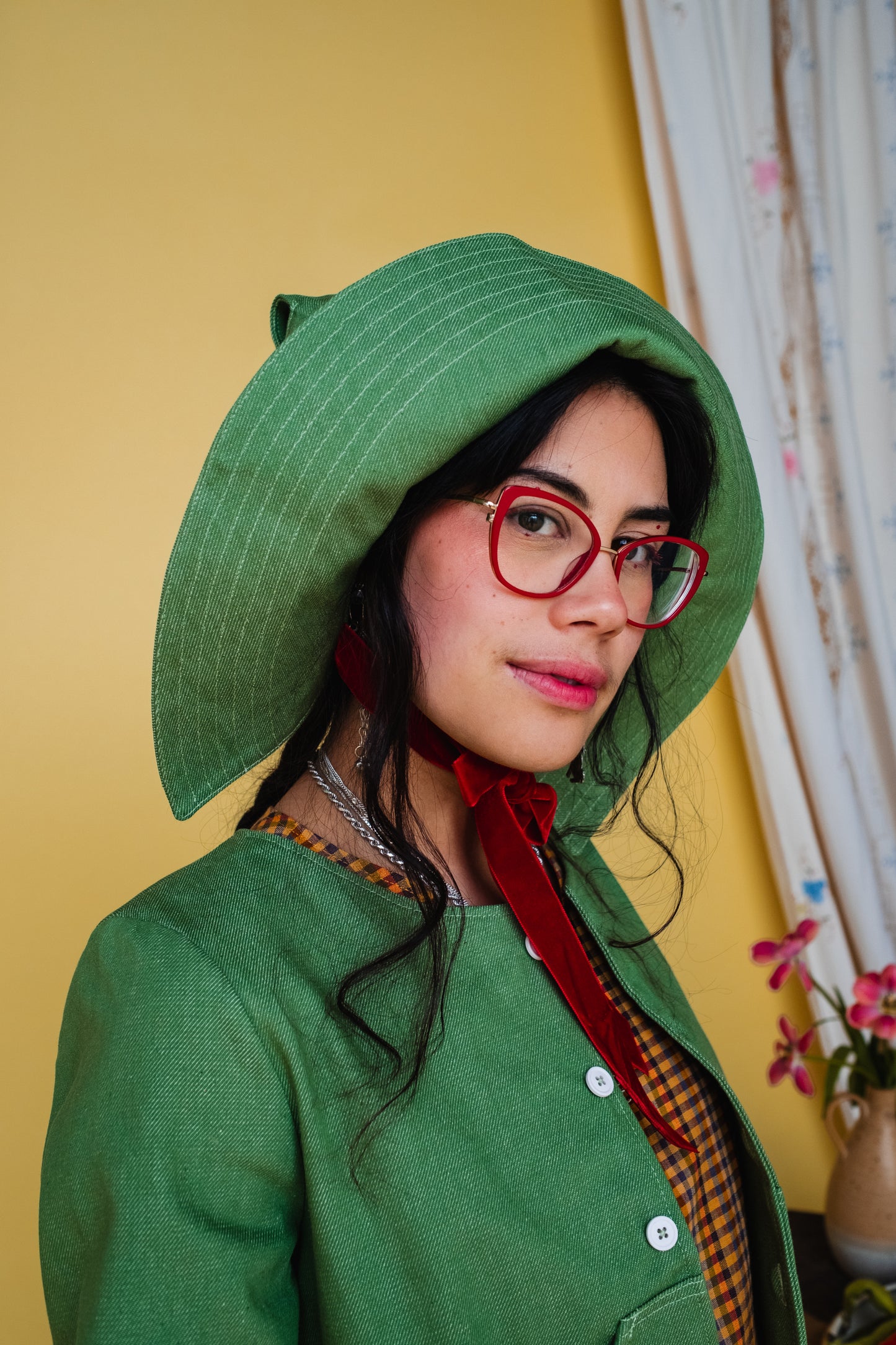 Tapuh x Cat O'Brien Sun Bonnet - Peashoot Denim