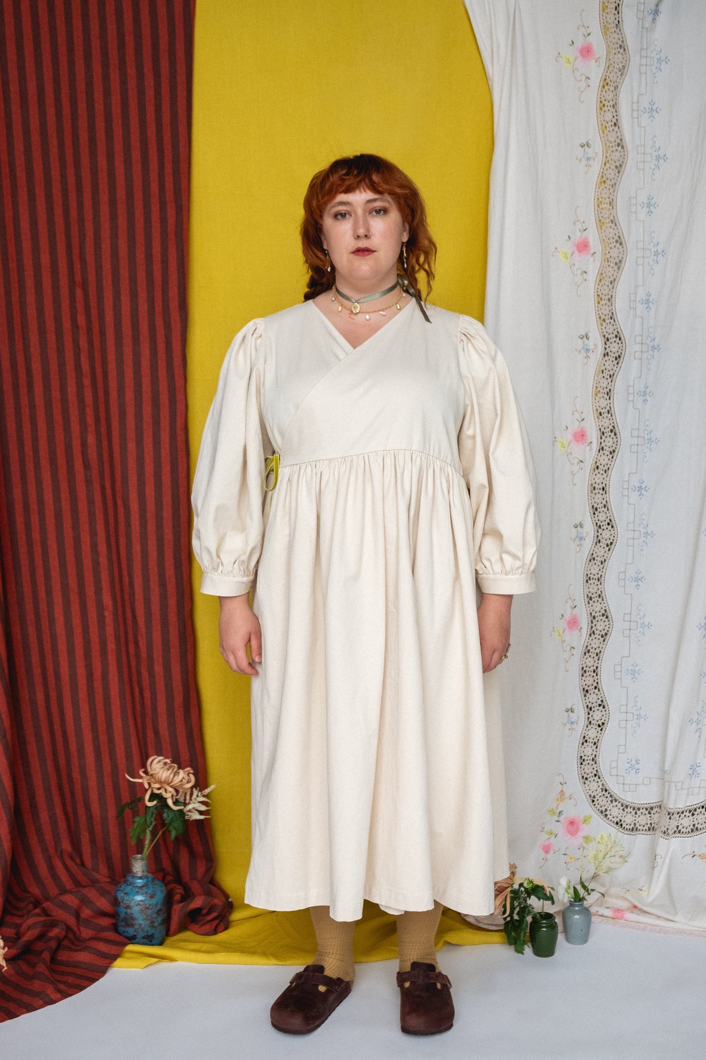 Ready to Ship - FOLKWEAR Cloud 9 Dress Porcelain - Size XXL