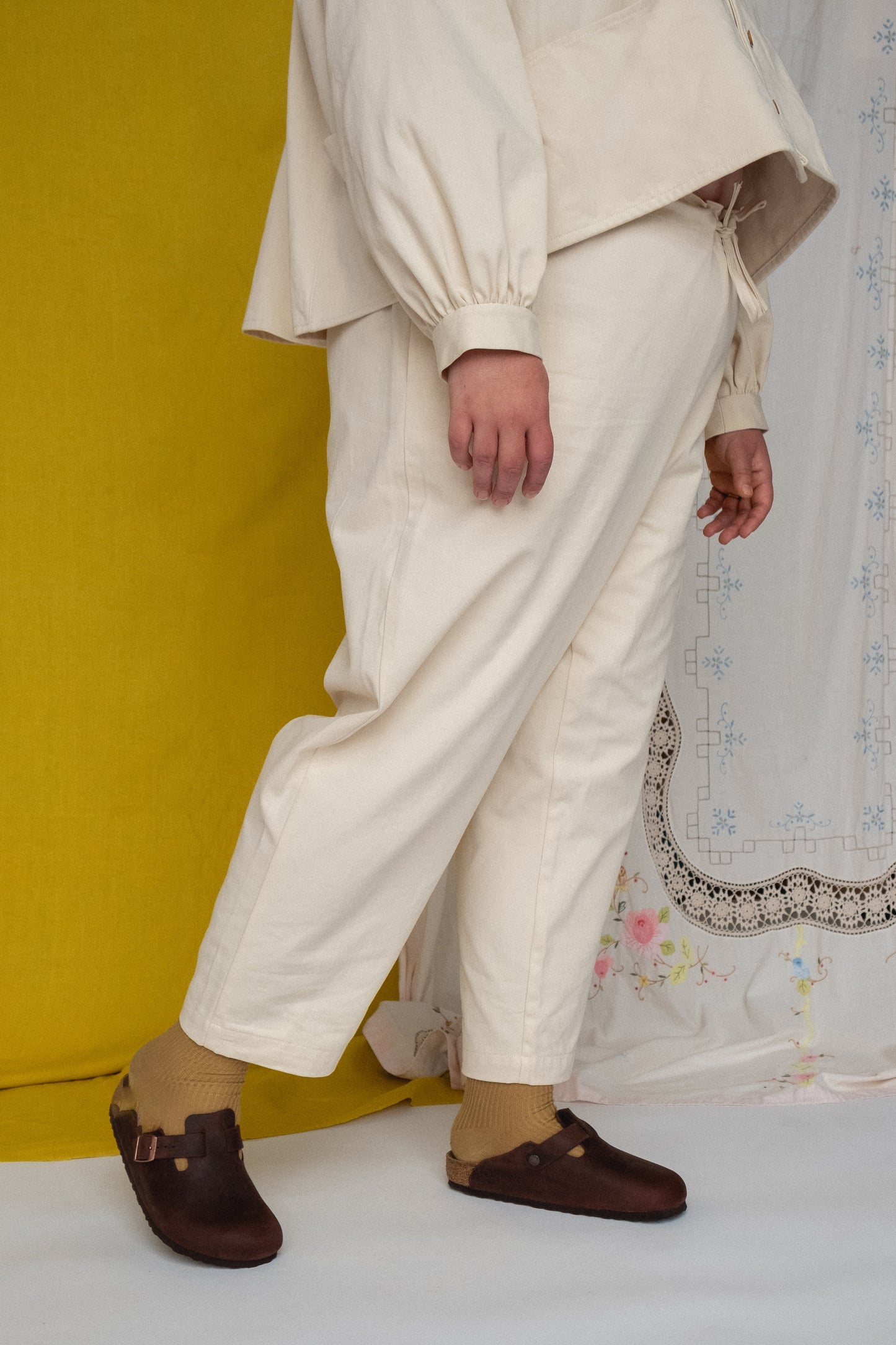 Ready to Ship - FOLKWEAR Roberta Slacks Porcelain - Size XXL