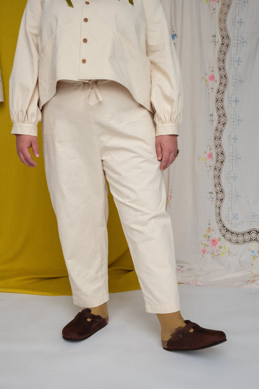 Ready to Ship - FOLKWEAR Roberta Slacks Porcelain - Size XXL