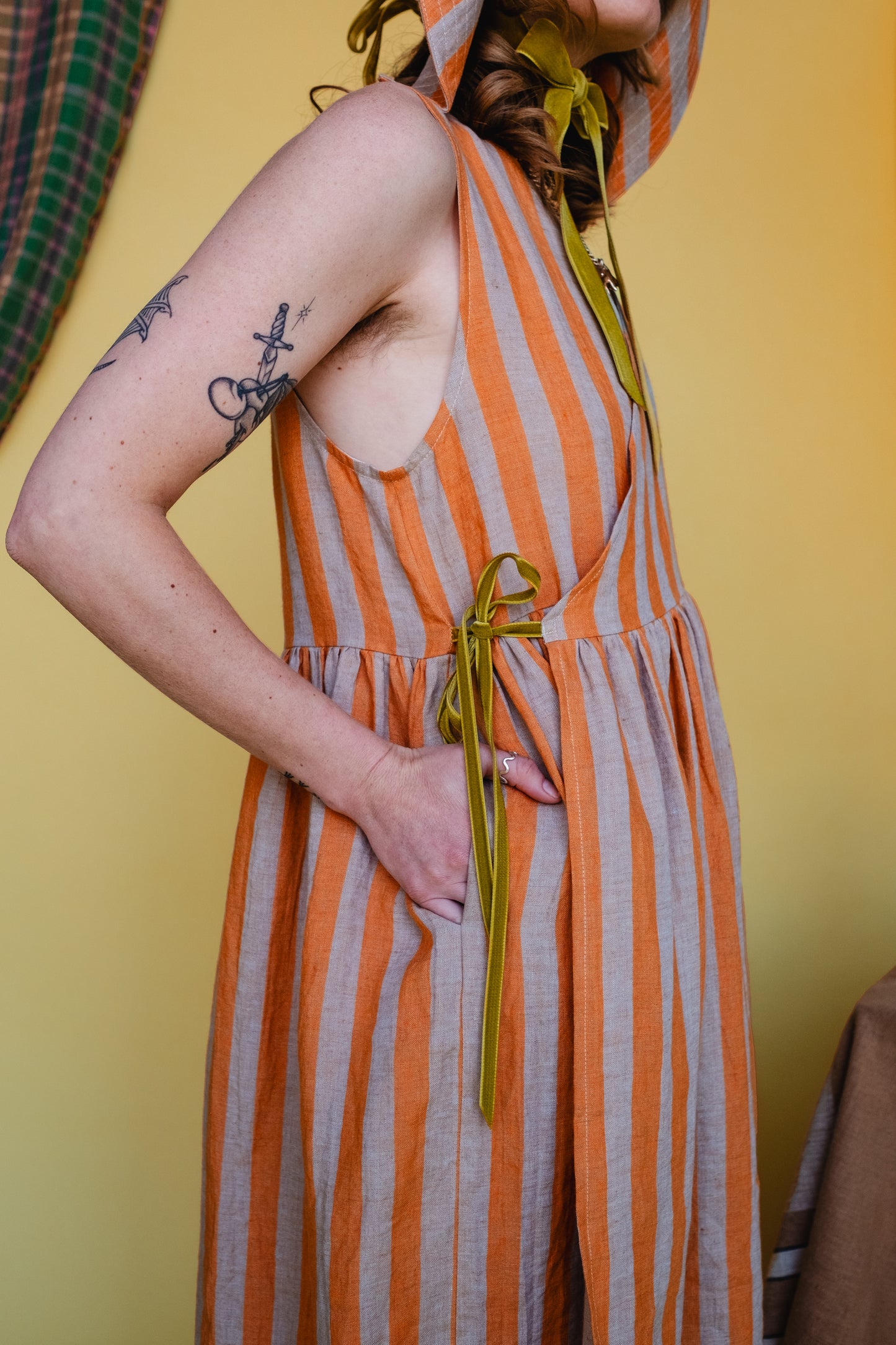 Sleeveless Cloud 9 Dress Satsuma Stripe