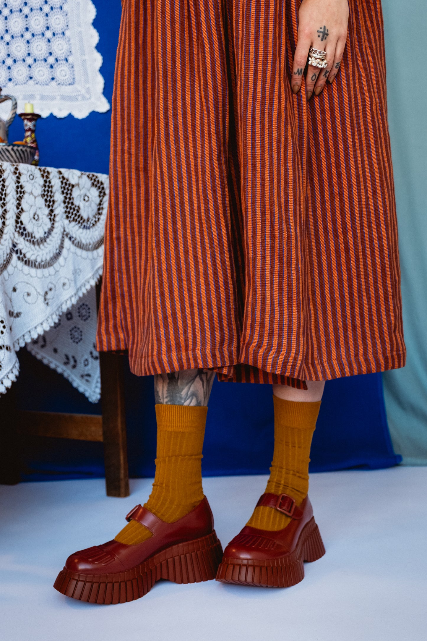 Cloud 9 Dress Toasted Cinnamon Stripe