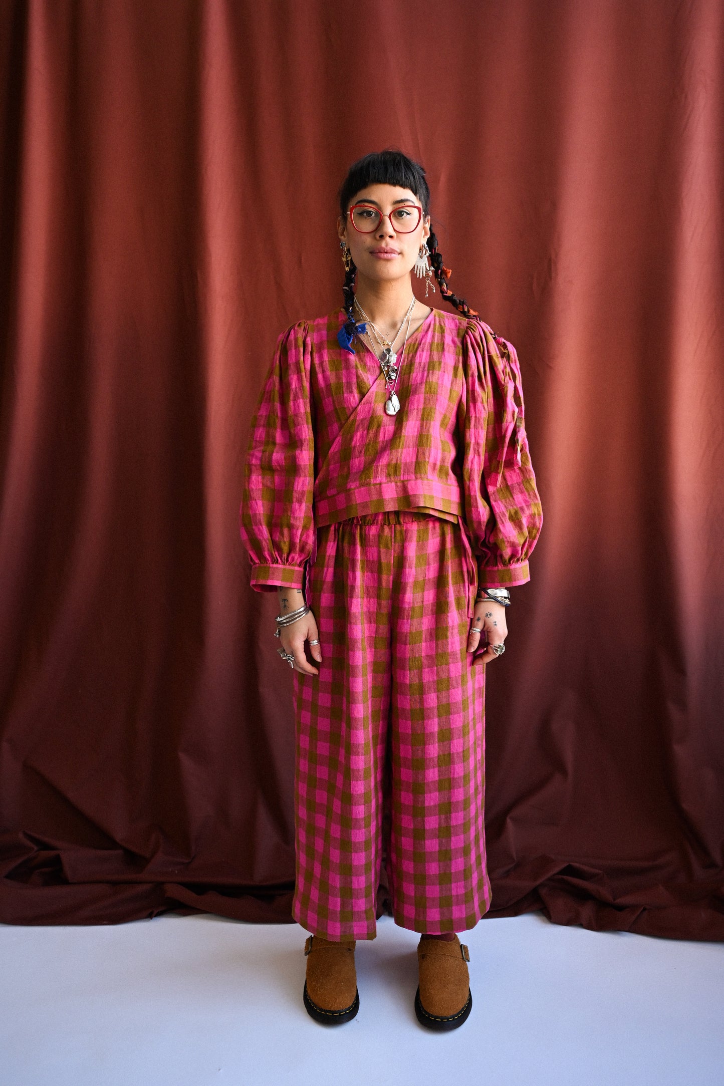 Rebecca Trousers Rhubarb Frangipane
