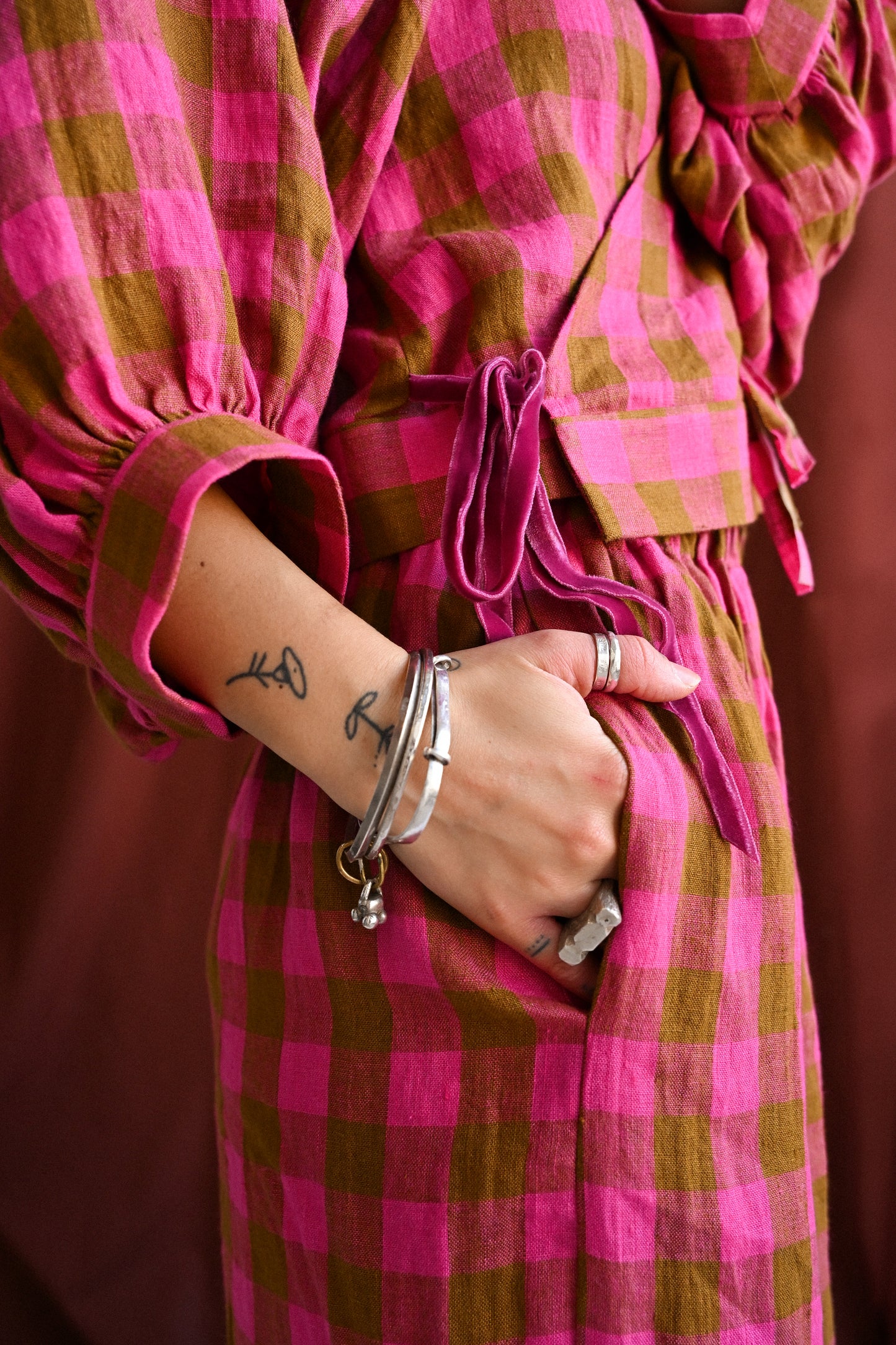 Rebecca Trousers Rhubarb Frangipane