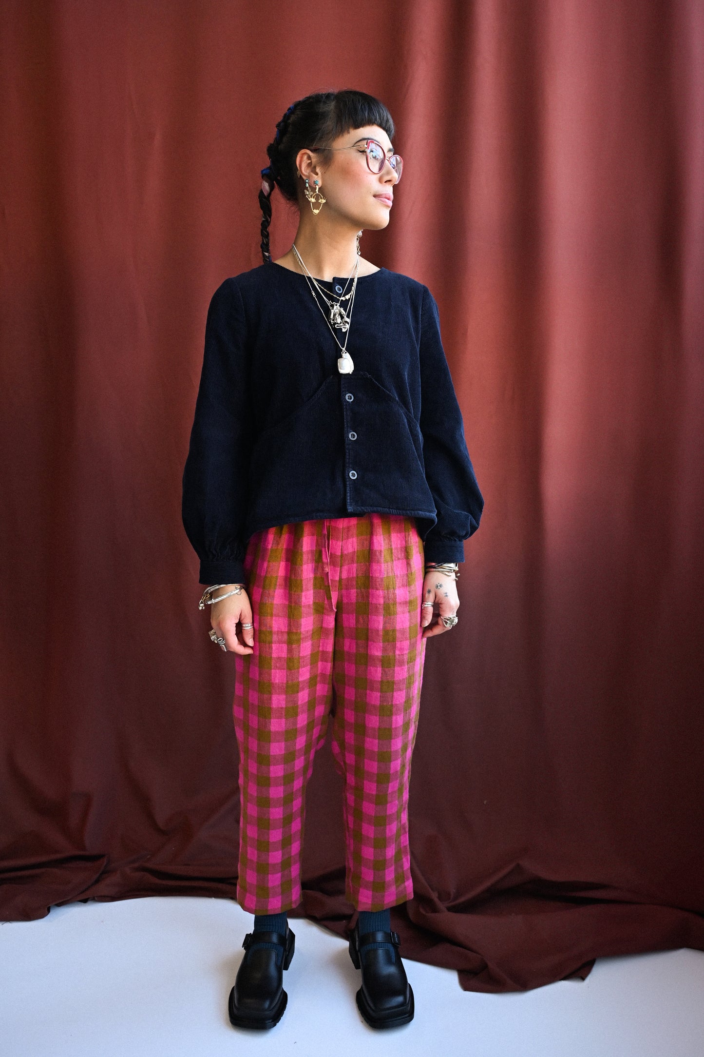 Ready to Ship - Roberta Slacks Rhubarb Frangipane - Size M
