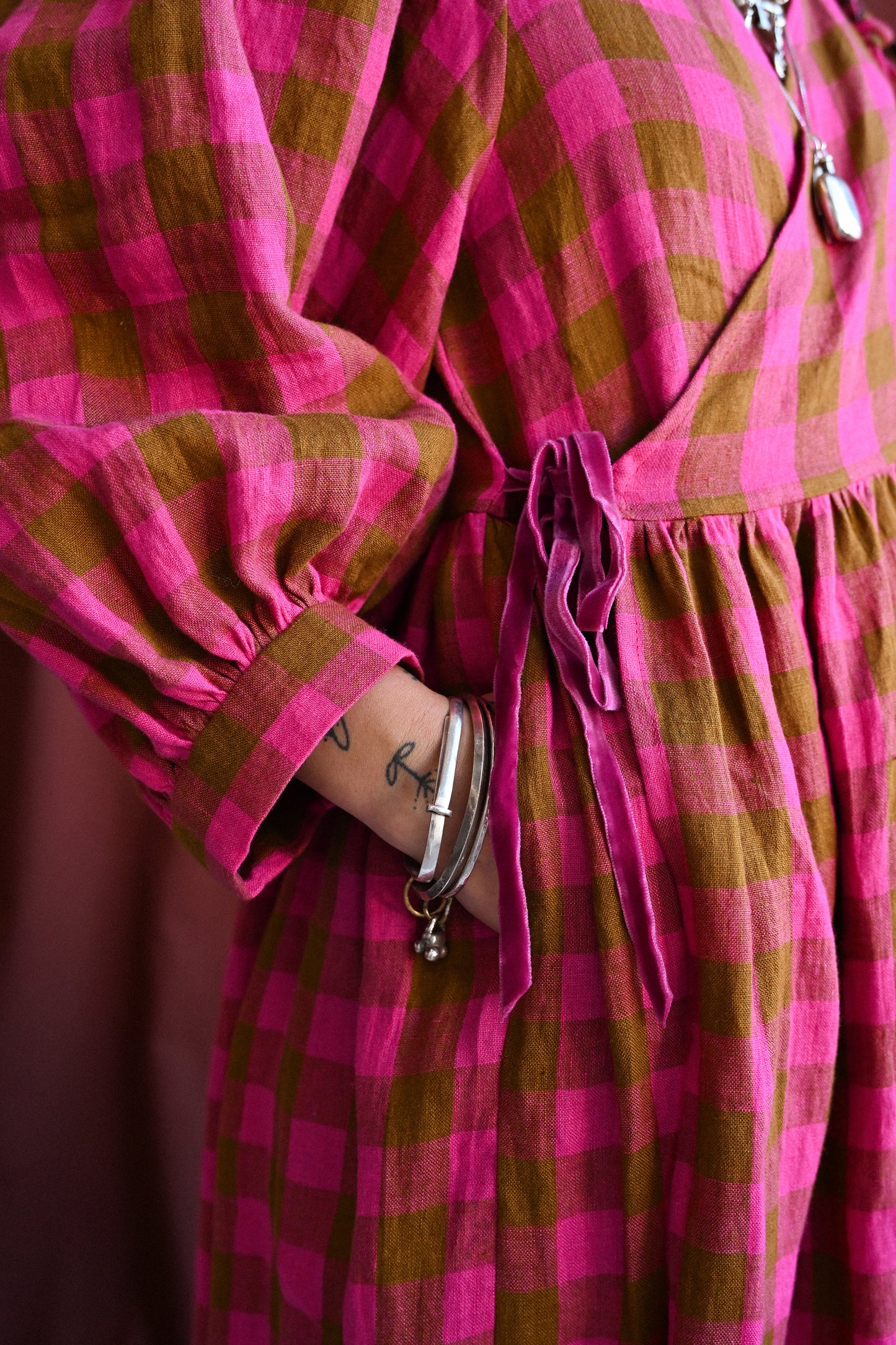 Cloud 9 Dress Rhubarb Frangipane