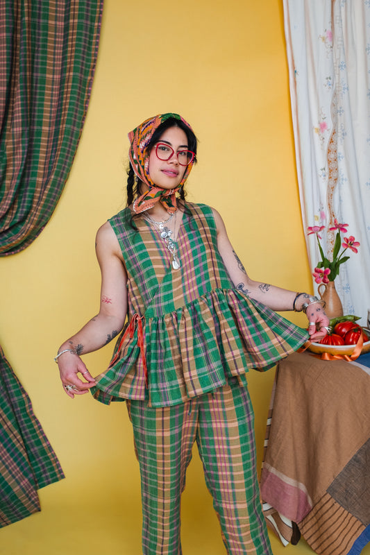 Ready To Ship - Gathered Sleeveless Cloud 9 Top Tavola, Size M