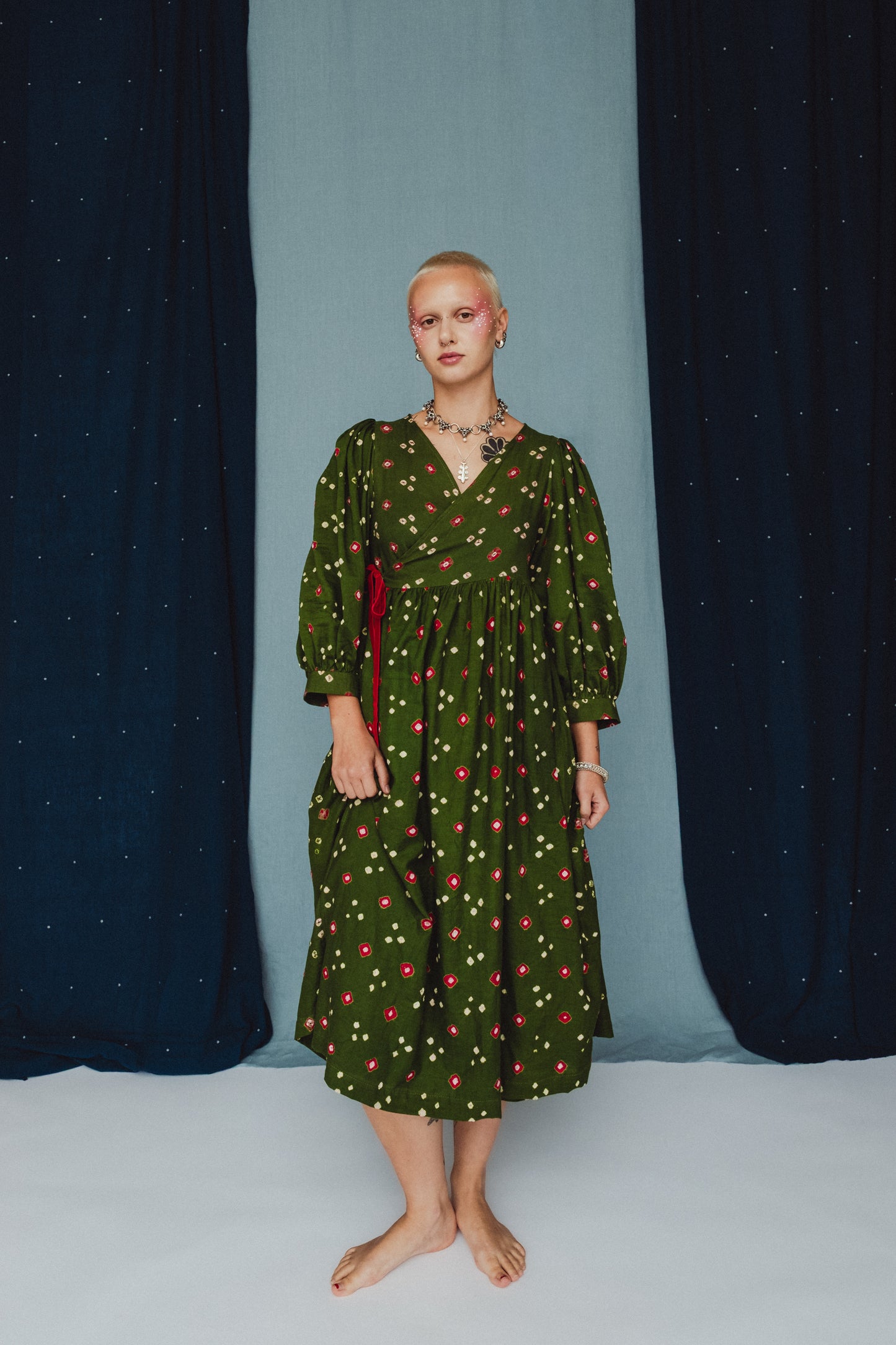 Cloud 9 Dress Dappled Duckweed