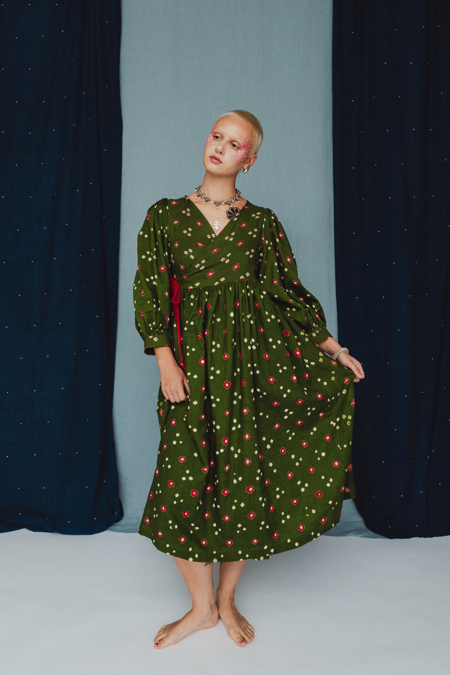 Cloud 9 Dress Dappled Duckweed