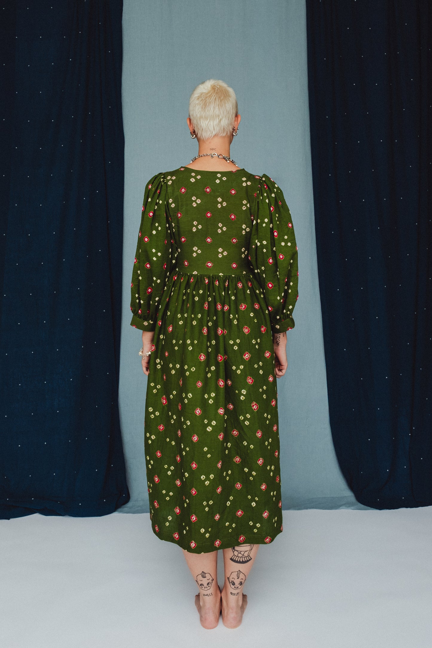 Cloud 9 Dress Dappled Duckweed