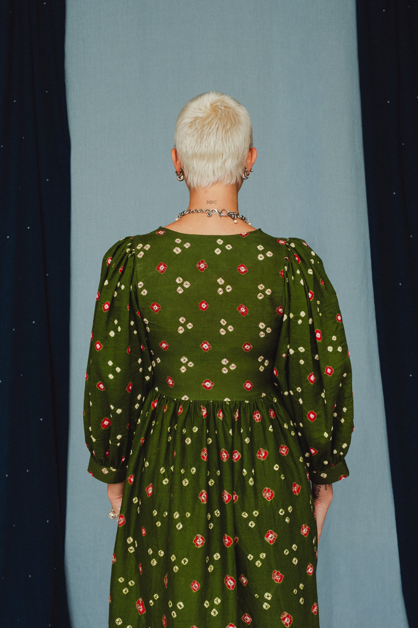 Cloud 9 Dress Dappled Duckweed