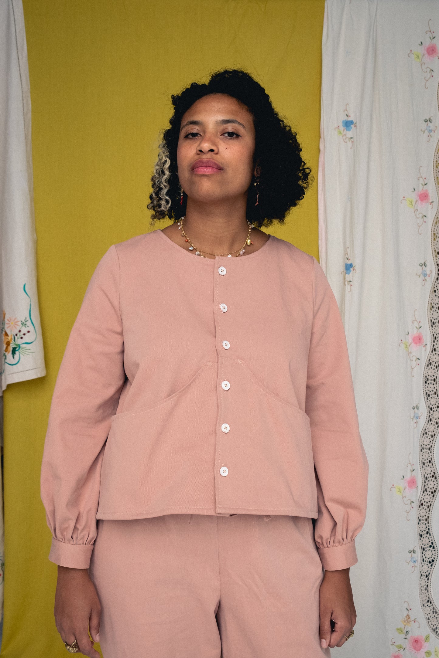 FOLKWEAR Paloma Smock Top Bisque