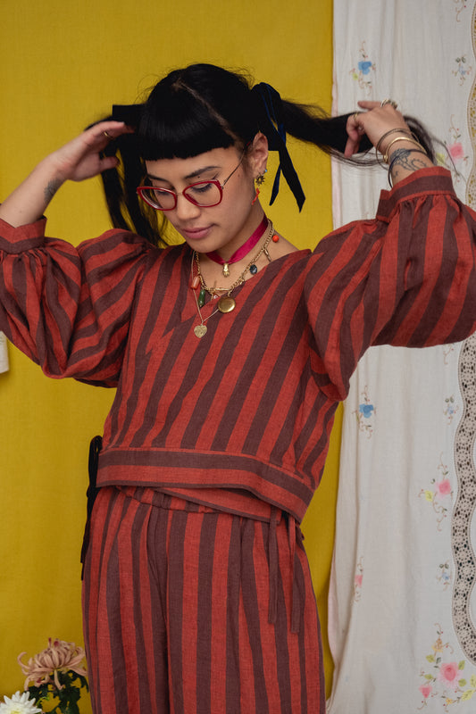 Cloud 9 Top Cacao Stripe