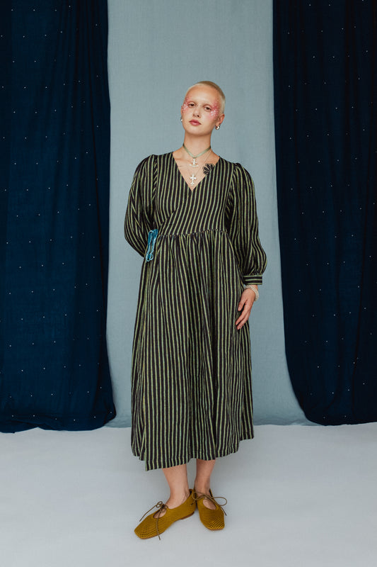 Cloud 9 Dress Water Mint Stripe