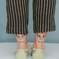 Roberta Slacks Water Mint Stripe