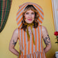 Tapuh x Cat O'Brien Sun Bonnet - Satsuma Stripe
