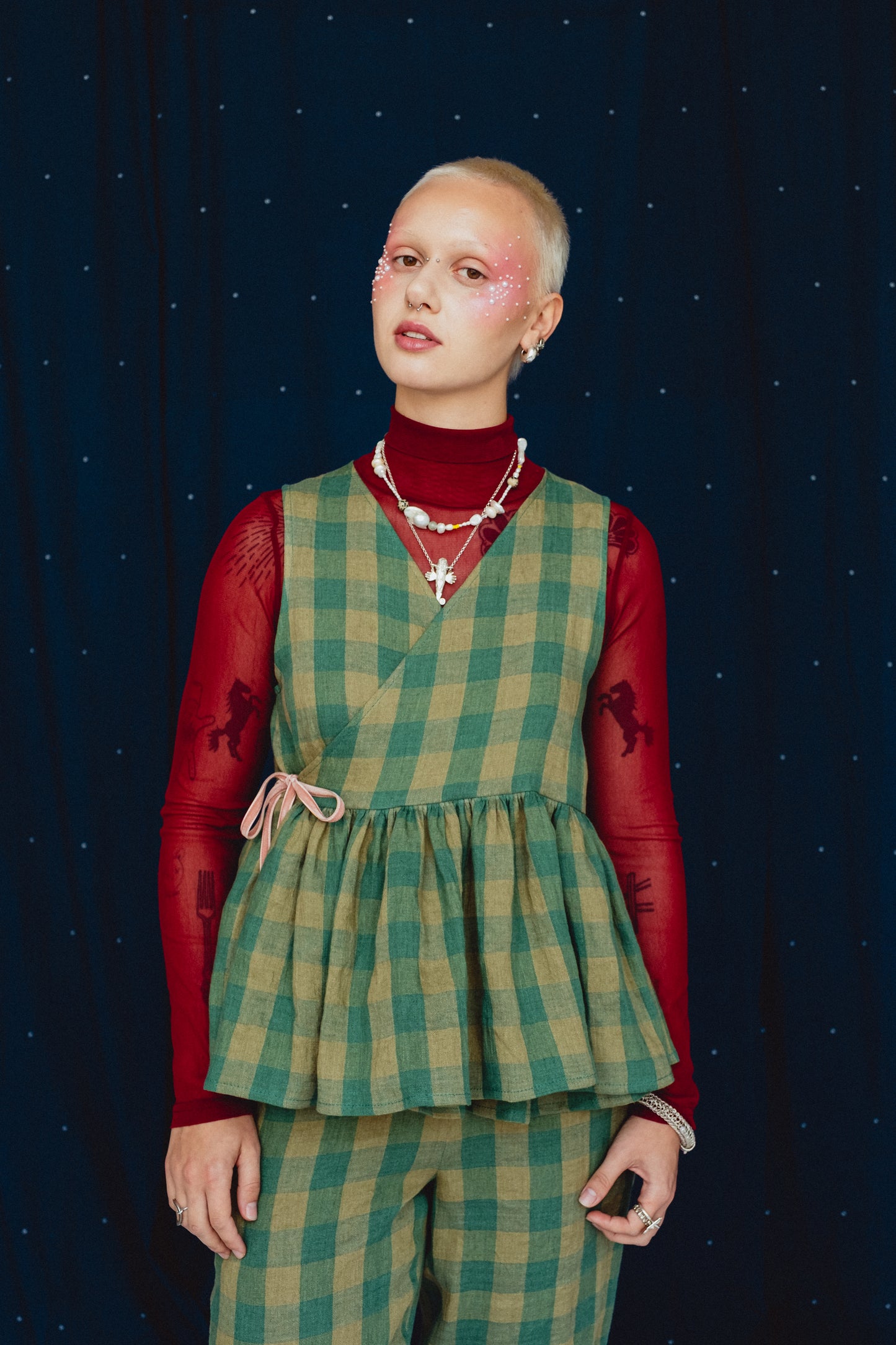 Gathered Sleeveless Cloud 9 Top Spirulina