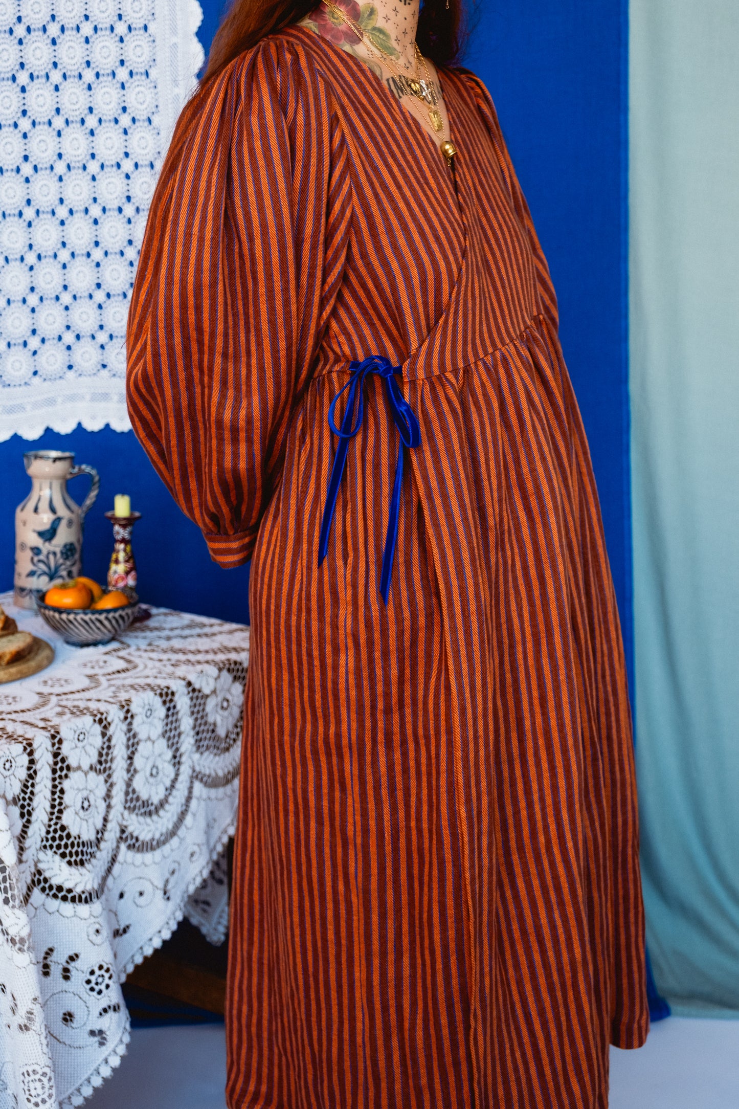 Cloud 9 Dress Toasted Cinnamon Stripe