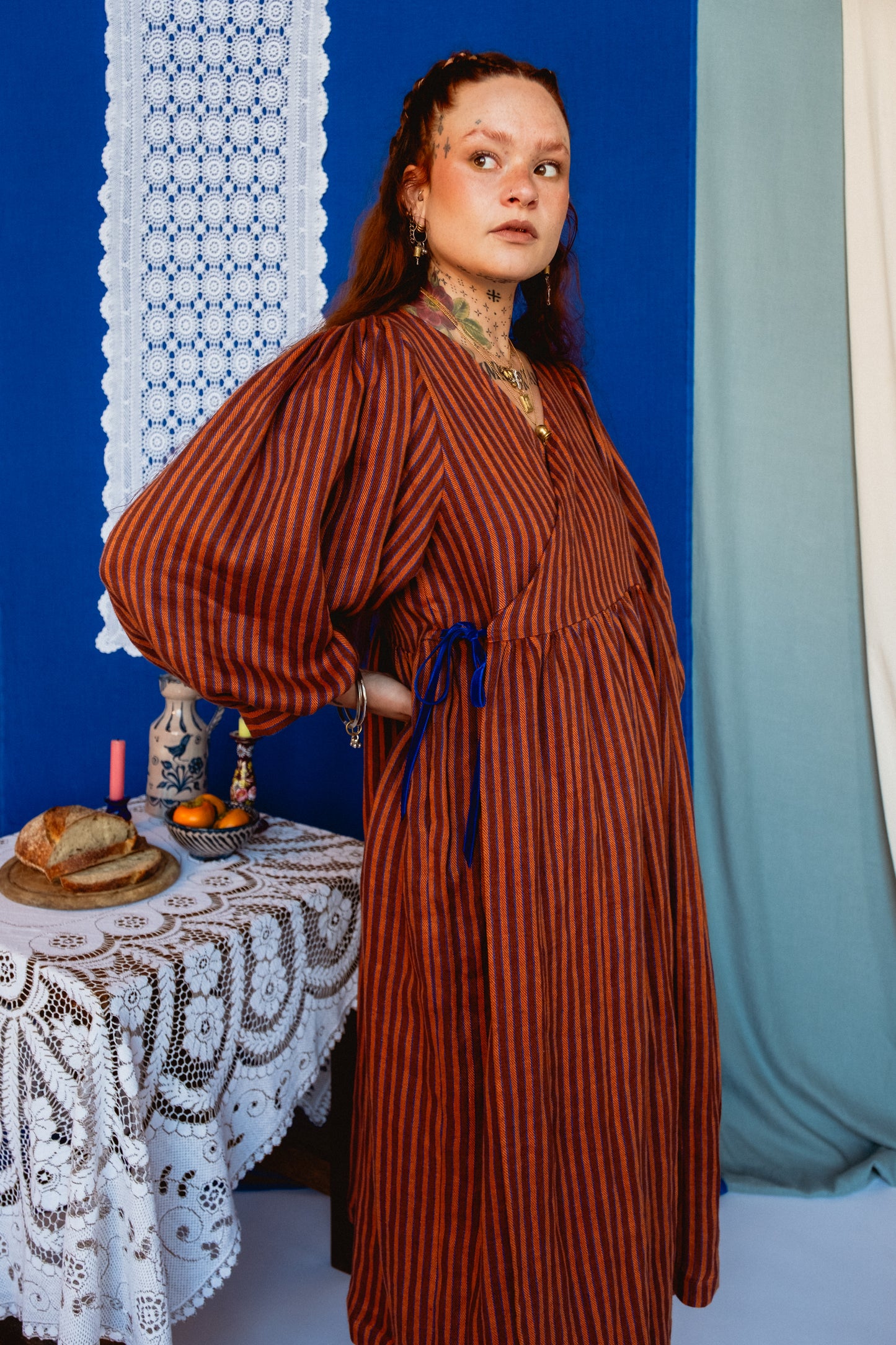 Cloud 9 Dress Toasted Cinnamon Stripe