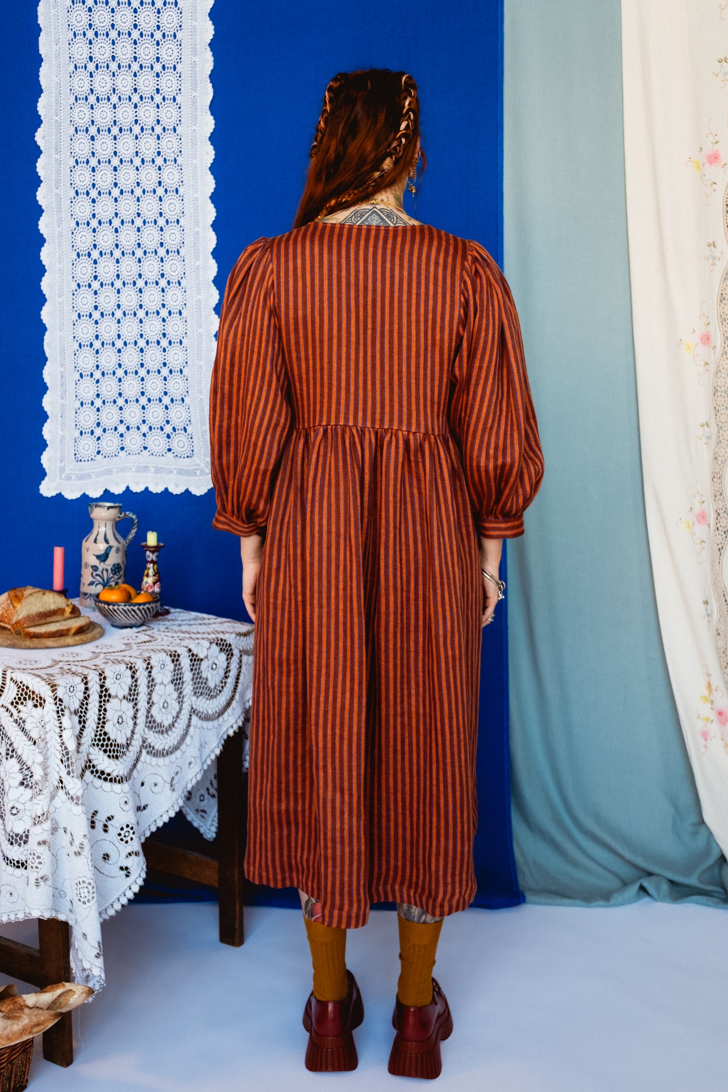 Cloud 9 Dress Toasted Cinnamon Stripe