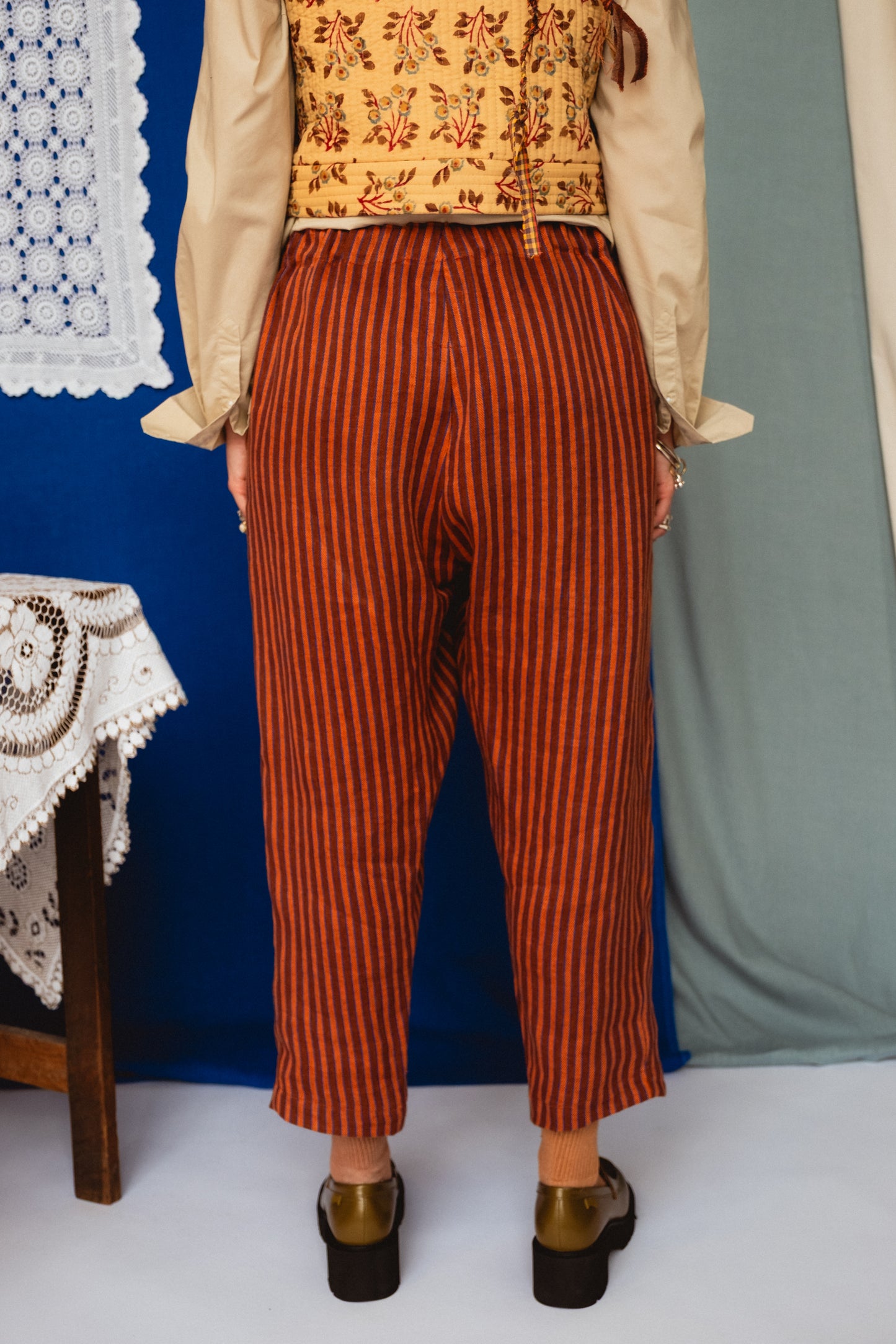 Roberta Slacks Toasted Cinnamon Stripe